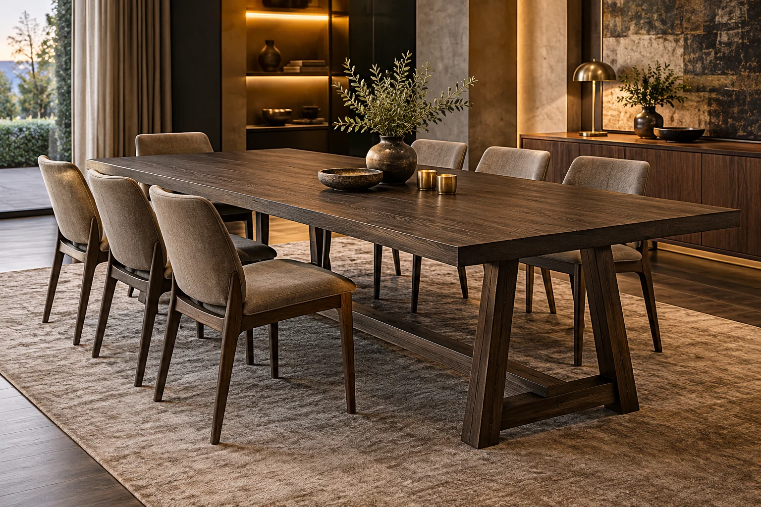 Dining Table design inspiration 3 in a warm interior