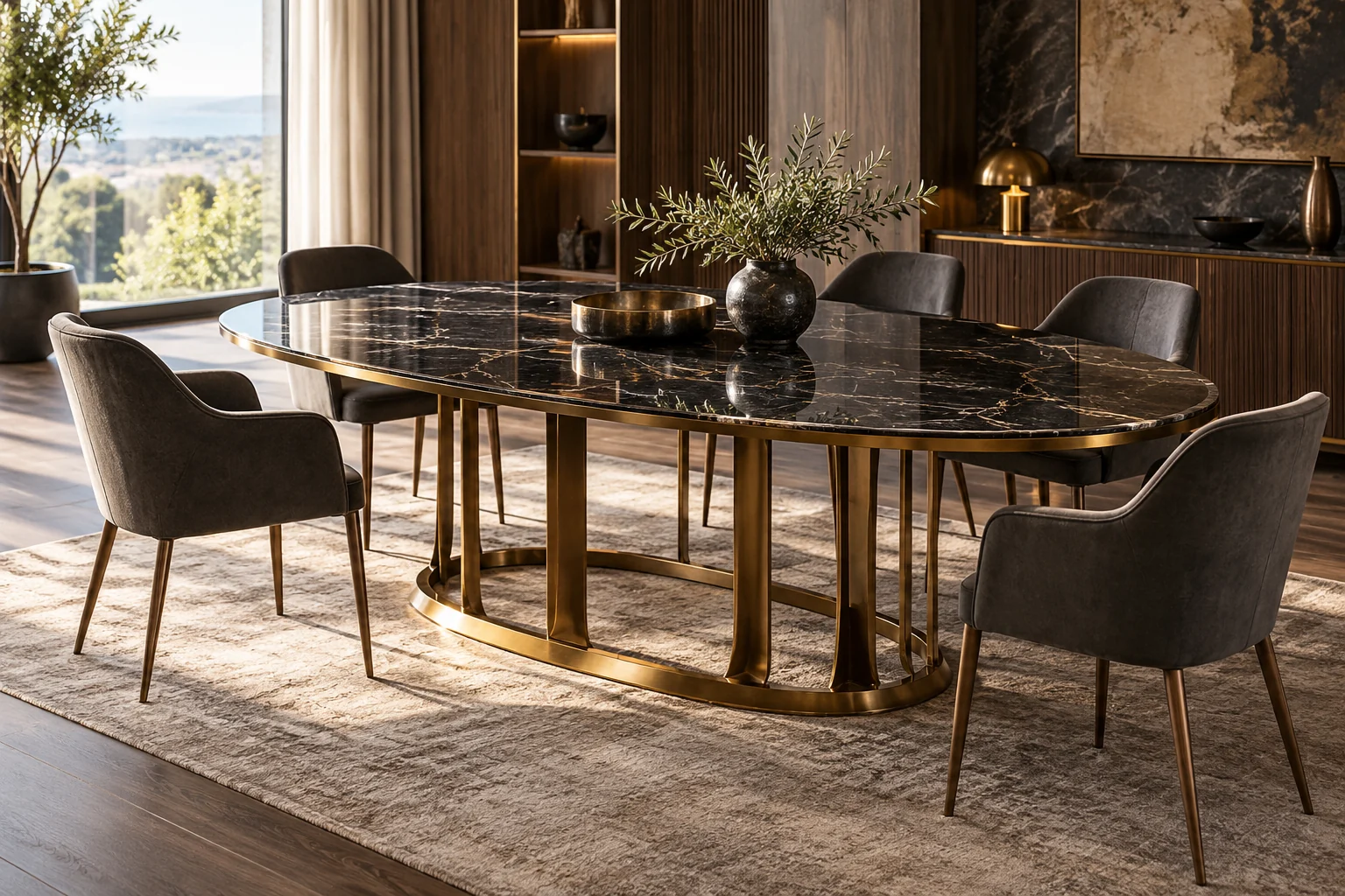 Dining Table design inspiration 4 in a warm interior