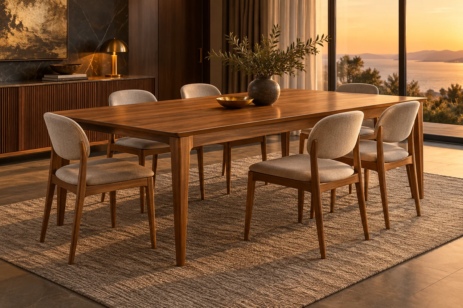Dining Table design inspiration 5 in a warm interior