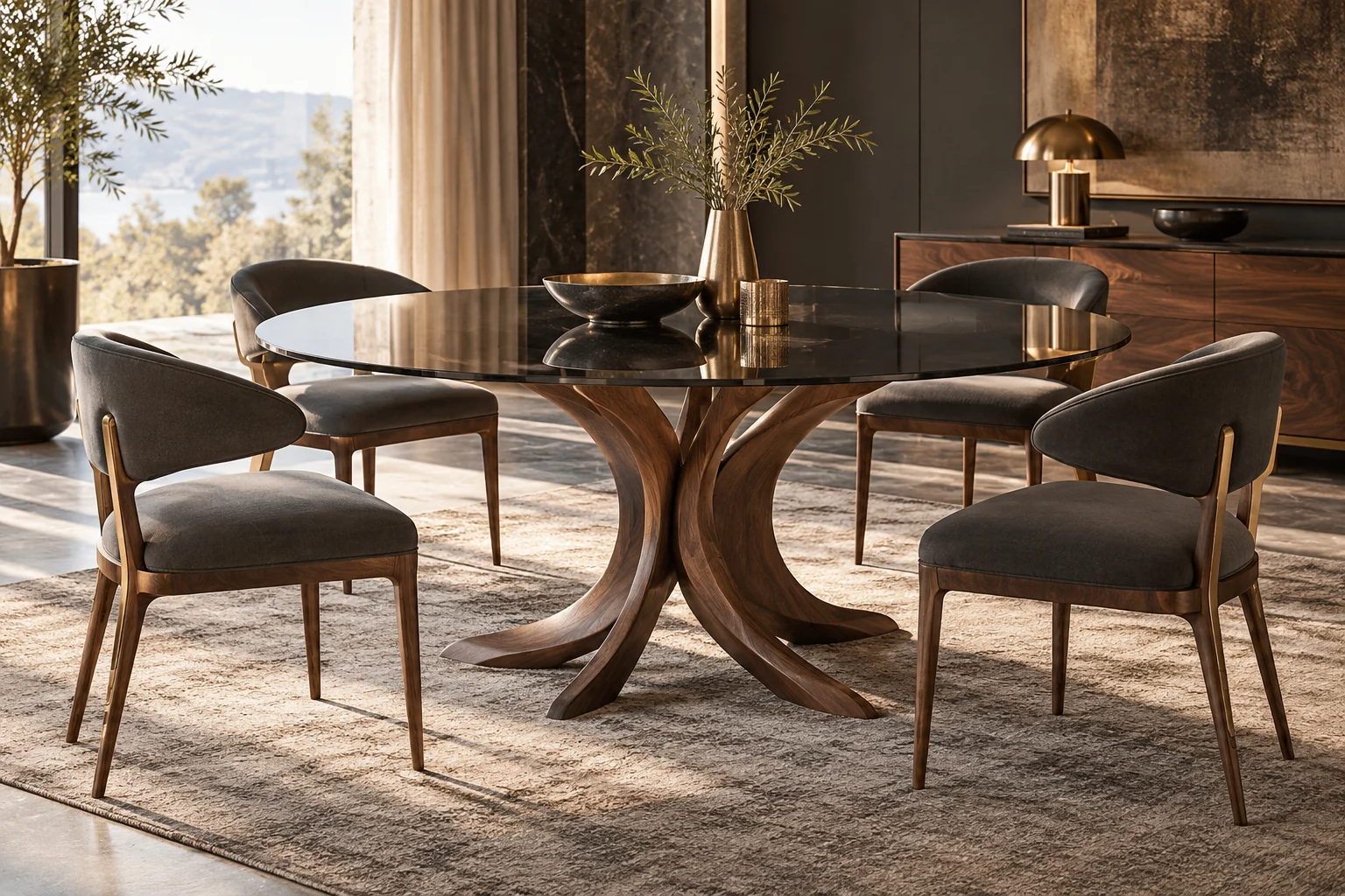 Dining Table design inspiration 6 in a warm interior