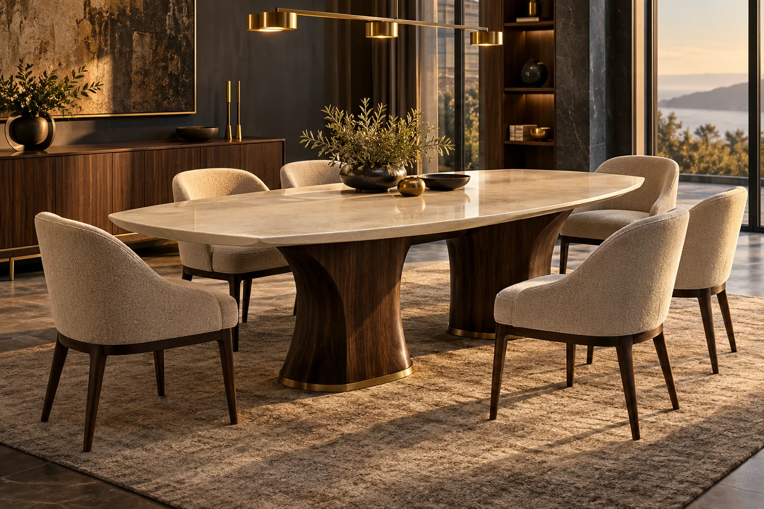 Dining Table design inspiration 7 in a warm interior