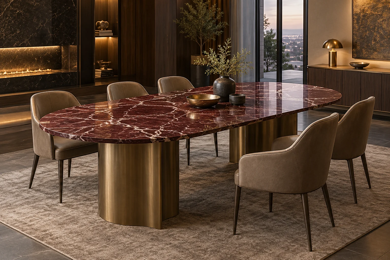 Dining Table design inspiration 8 in a warm interior
