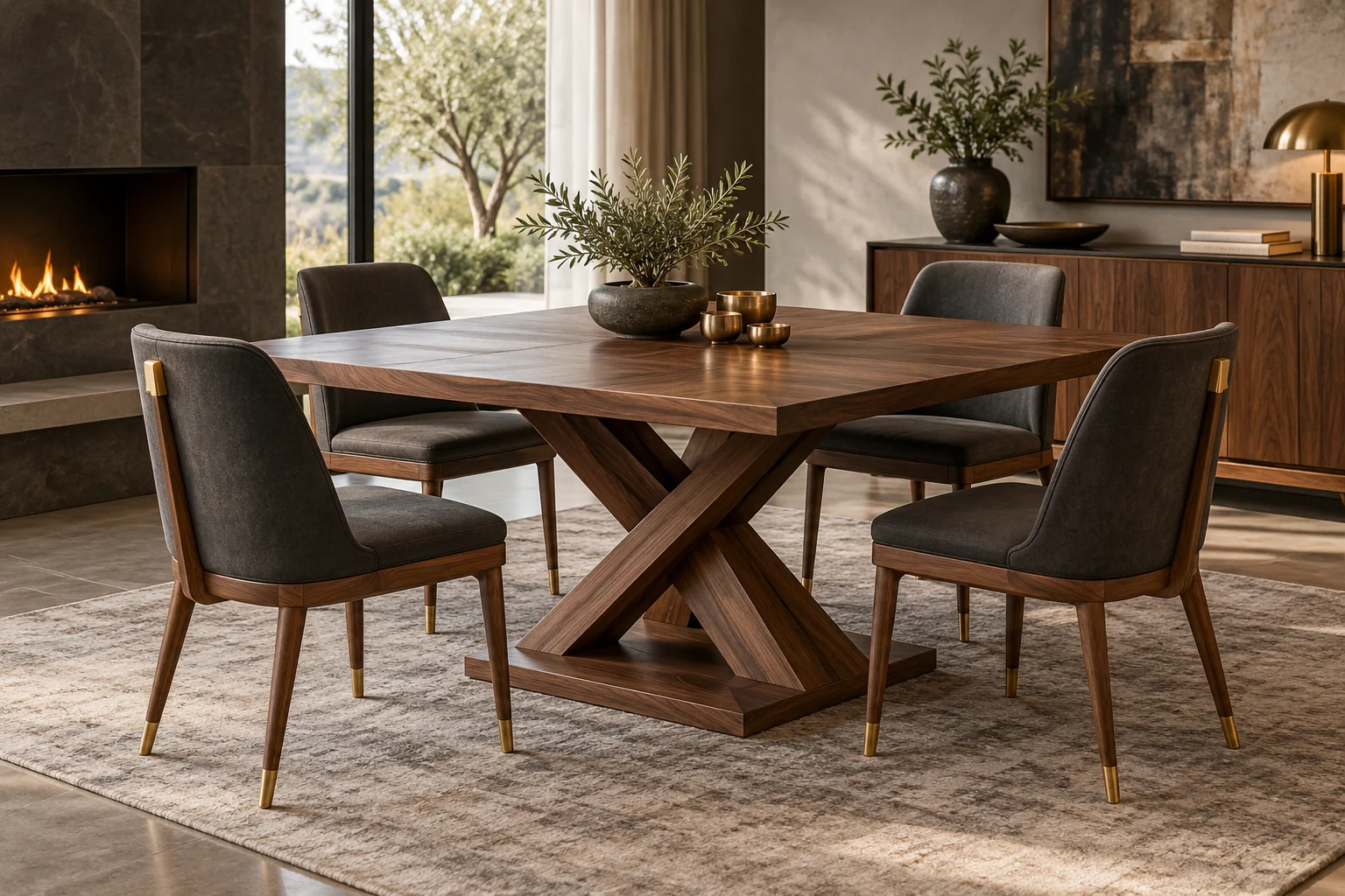 Dining Table design inspiration 9 in a warm interior