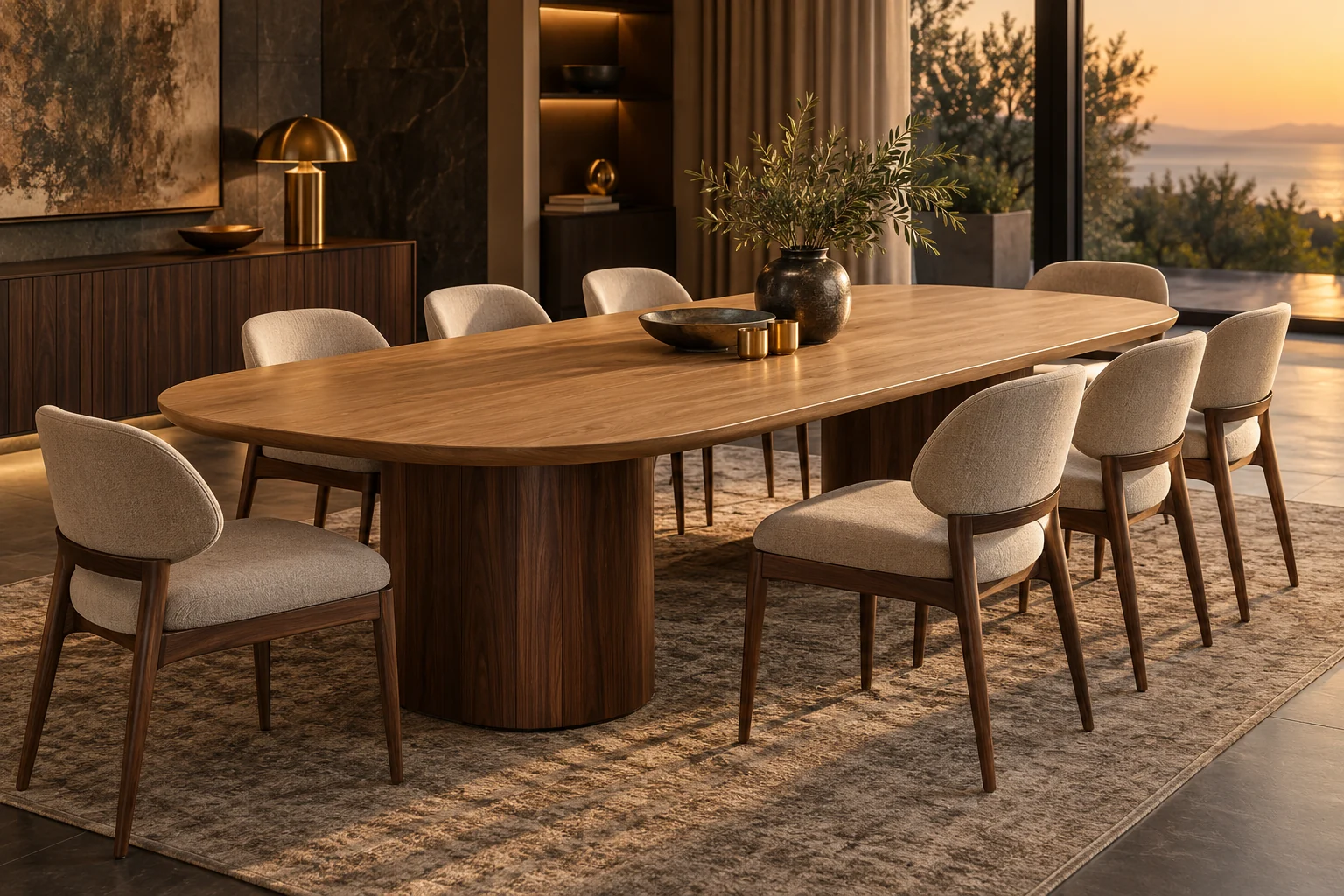 Dining Table design inspiration 10 in a warm interior