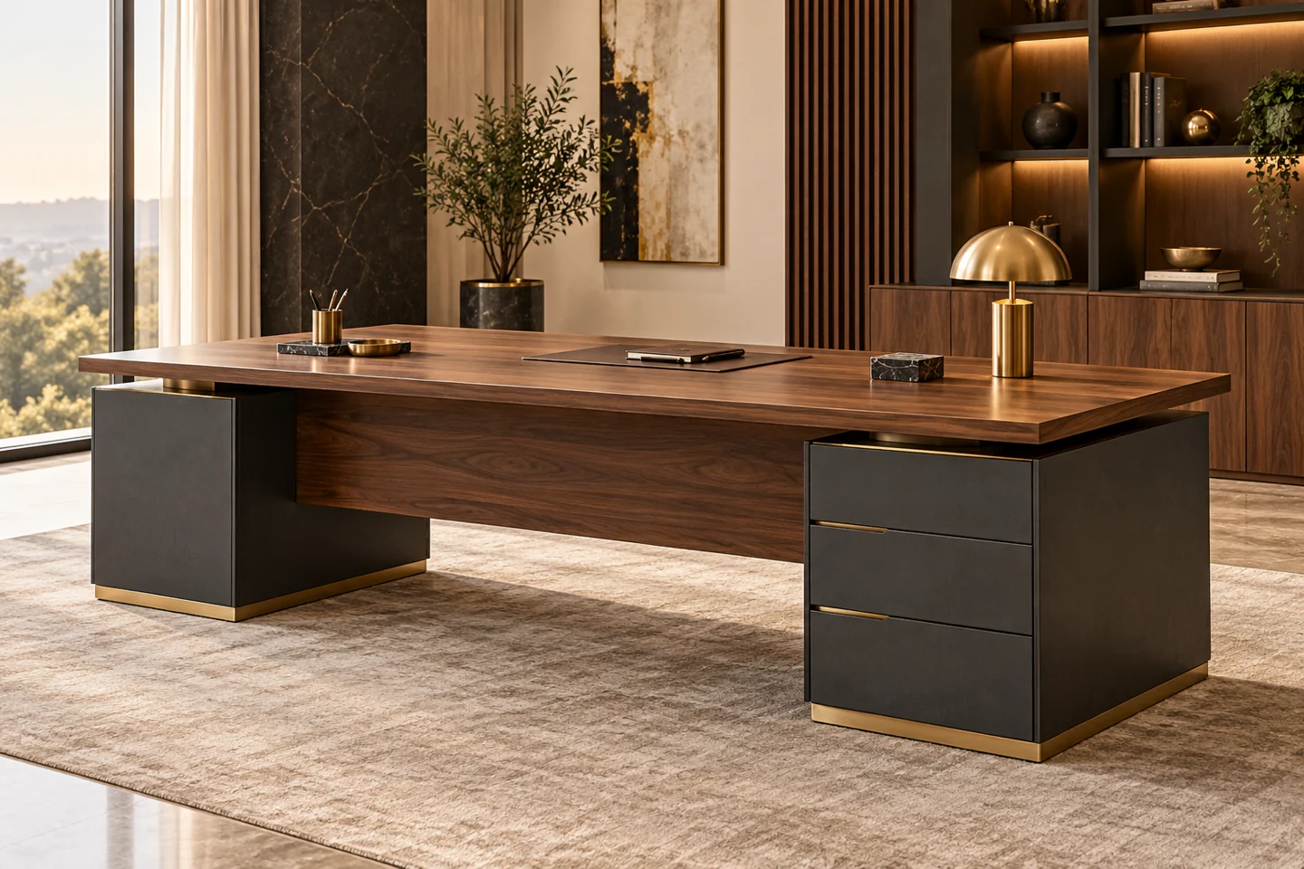 Office Table design inspiration 1 in a warm interior