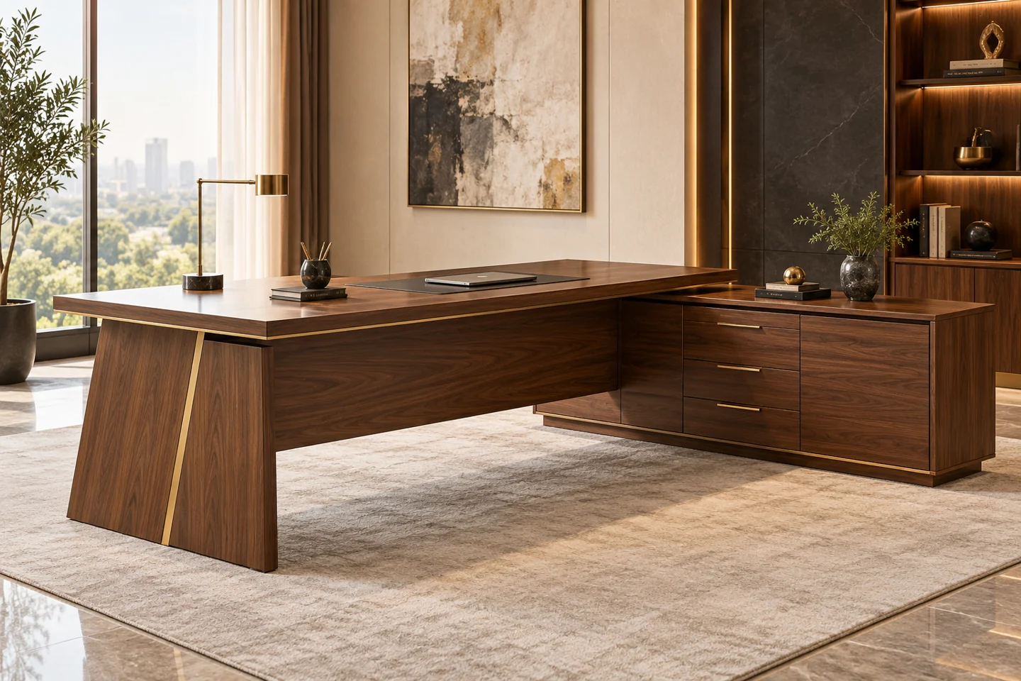 Office Table design inspiration 4 in a warm interior