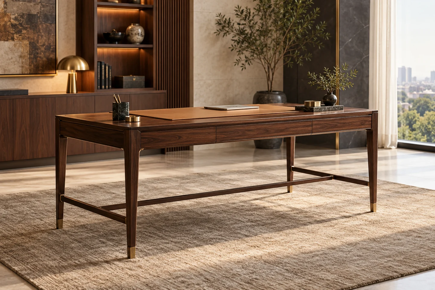 Office Table design inspiration 7 in a warm interior