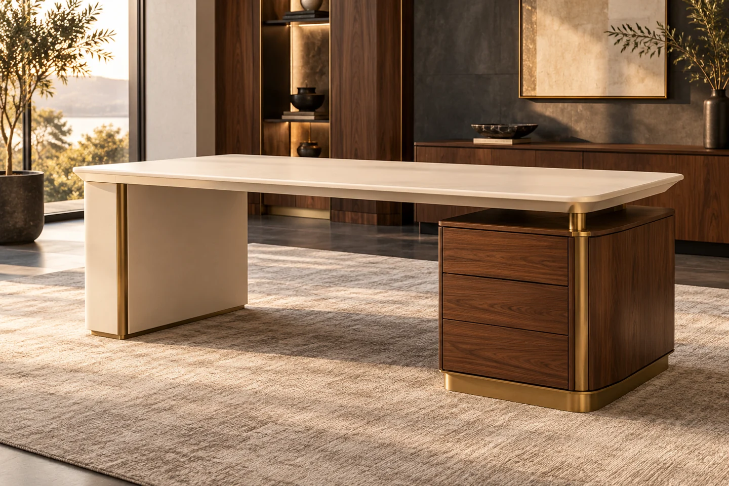 Office Table design inspiration 8 in a warm interior