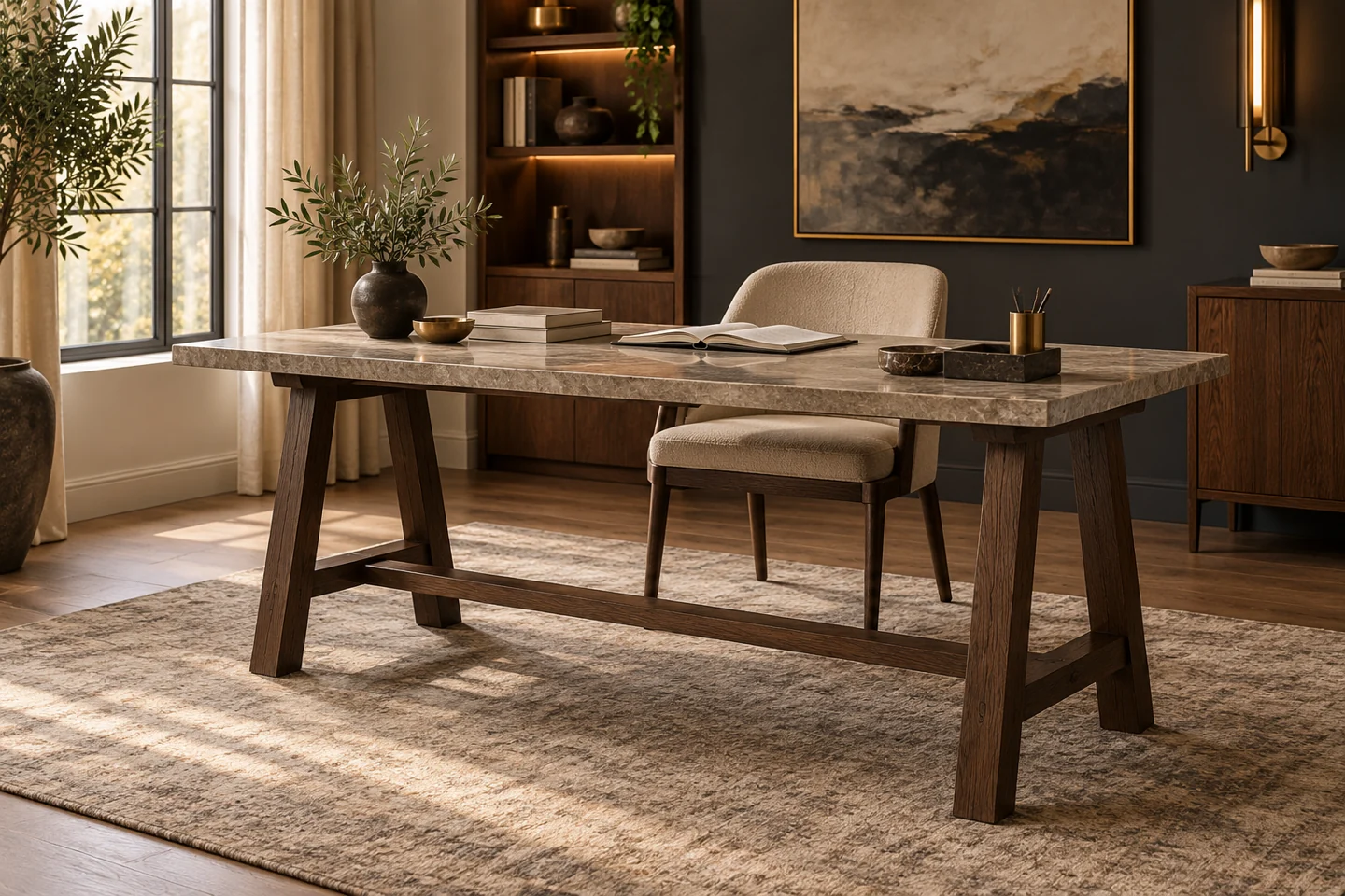 Study Table design inspiration 10 in a warm interior